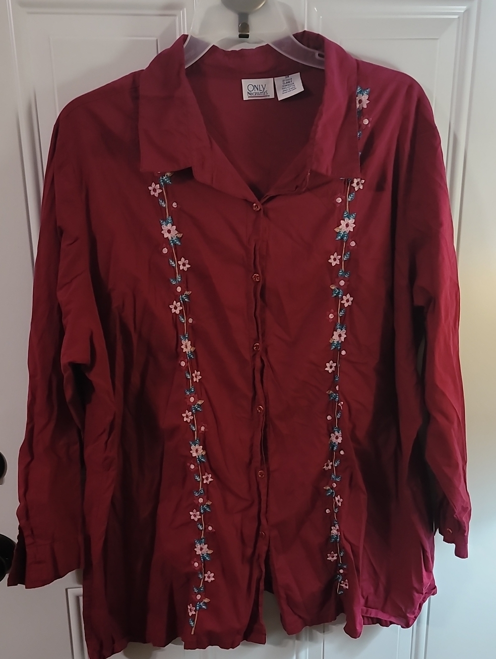 Women's embroidered button-up Shirt